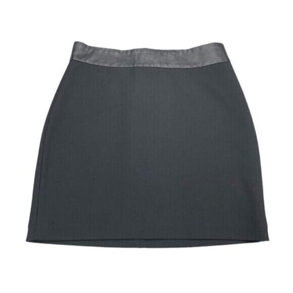 & OTHER STORIES Womens Faux Leather Polyester Blend Black Mini Pencil Skirt 6 - Picture 2 of 4